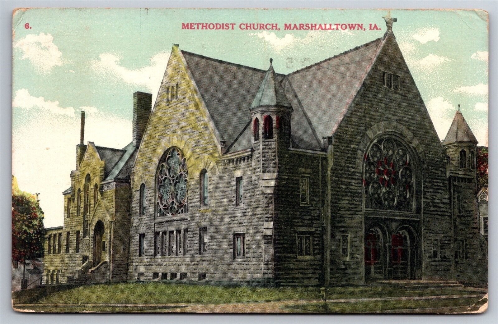 Methodist Church Marshalltown Iowa C1908 DB U13