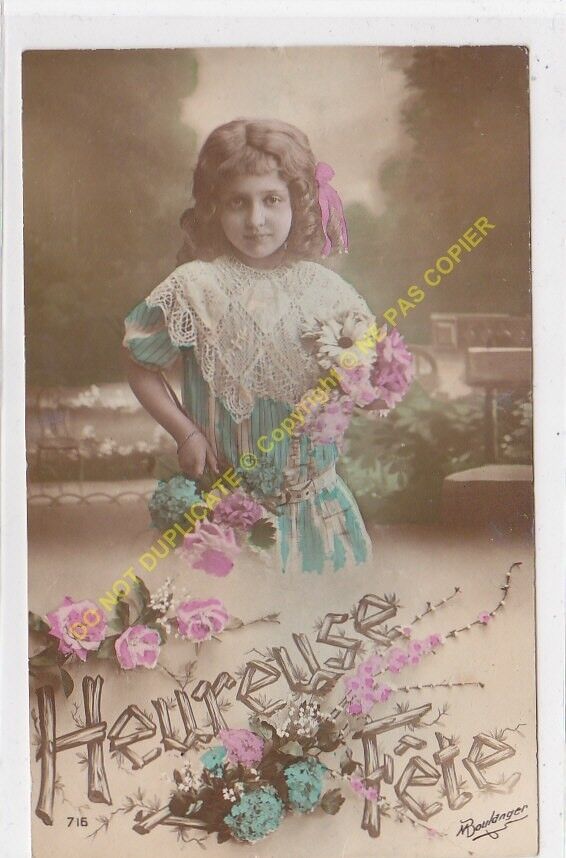 CPA Old Postcard Vintage Child 716 Boulanger Happy Party ca1908