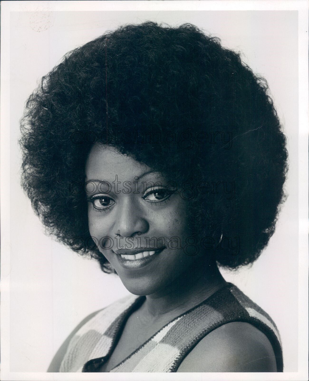 1973 Press Photo Lovely Actress Ebony Wright 1970s Afro