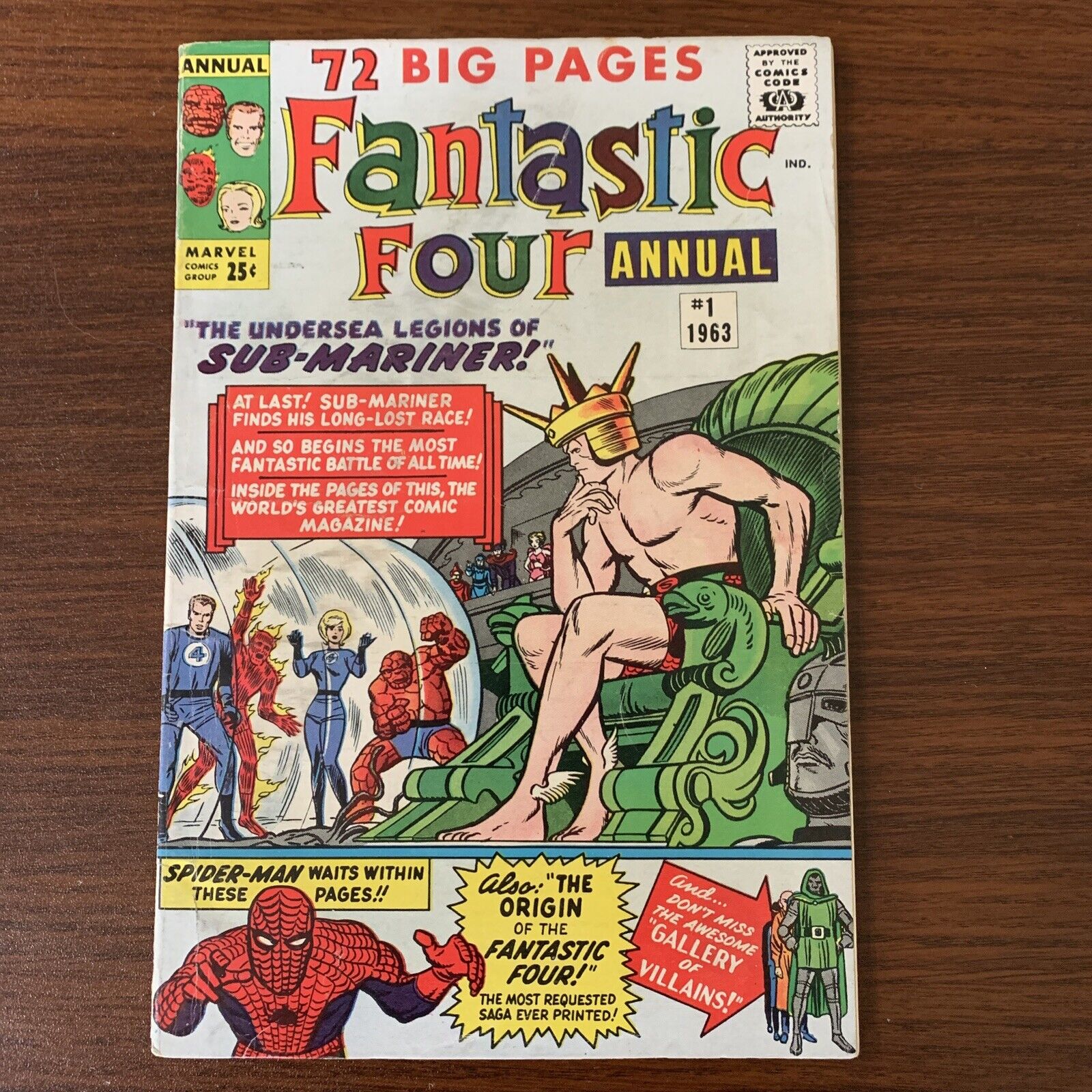 Fantastic Four Annual #1 Jack Kirby Stan Lee 4th Spider-Man 1st Lady Dorma 1963 