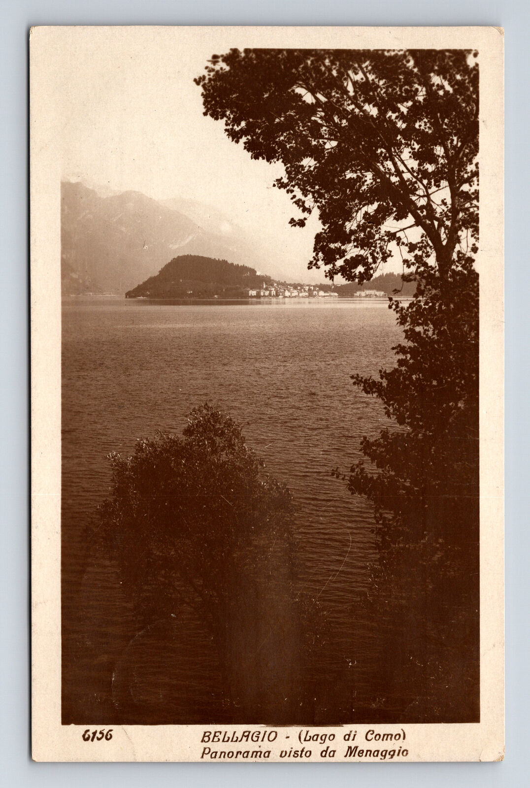 RPPC Scenic View Bellagio Menaggio Lake di Como Italy Postcard