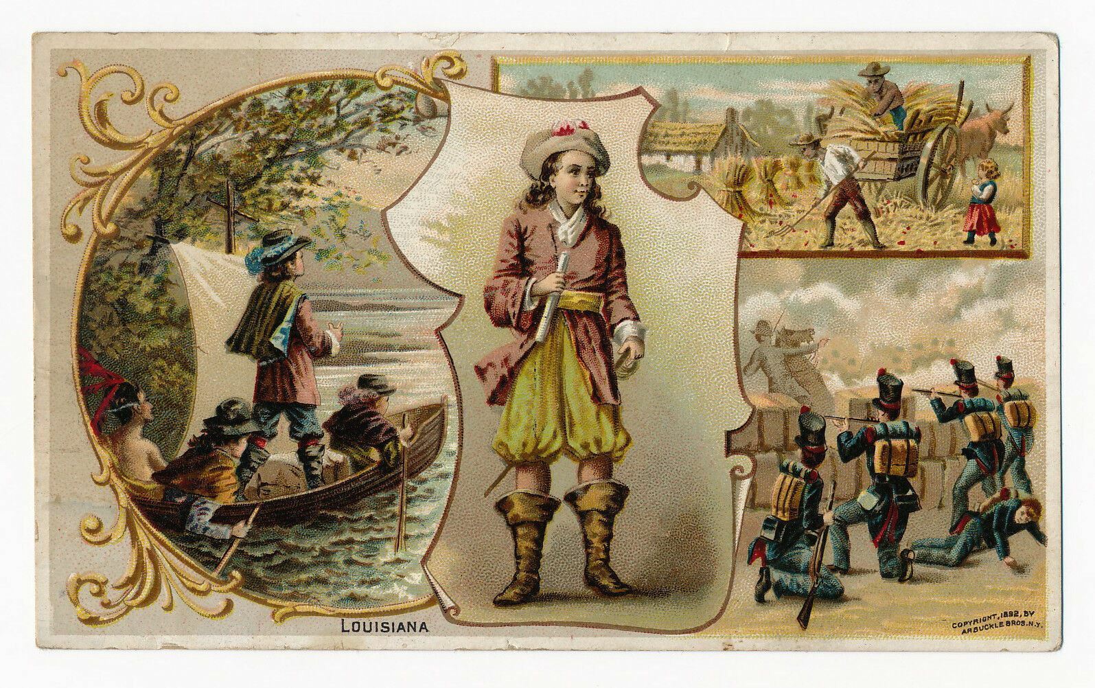 Louisiana - Arbuckle Coffee - Victorian Trade Card 1892