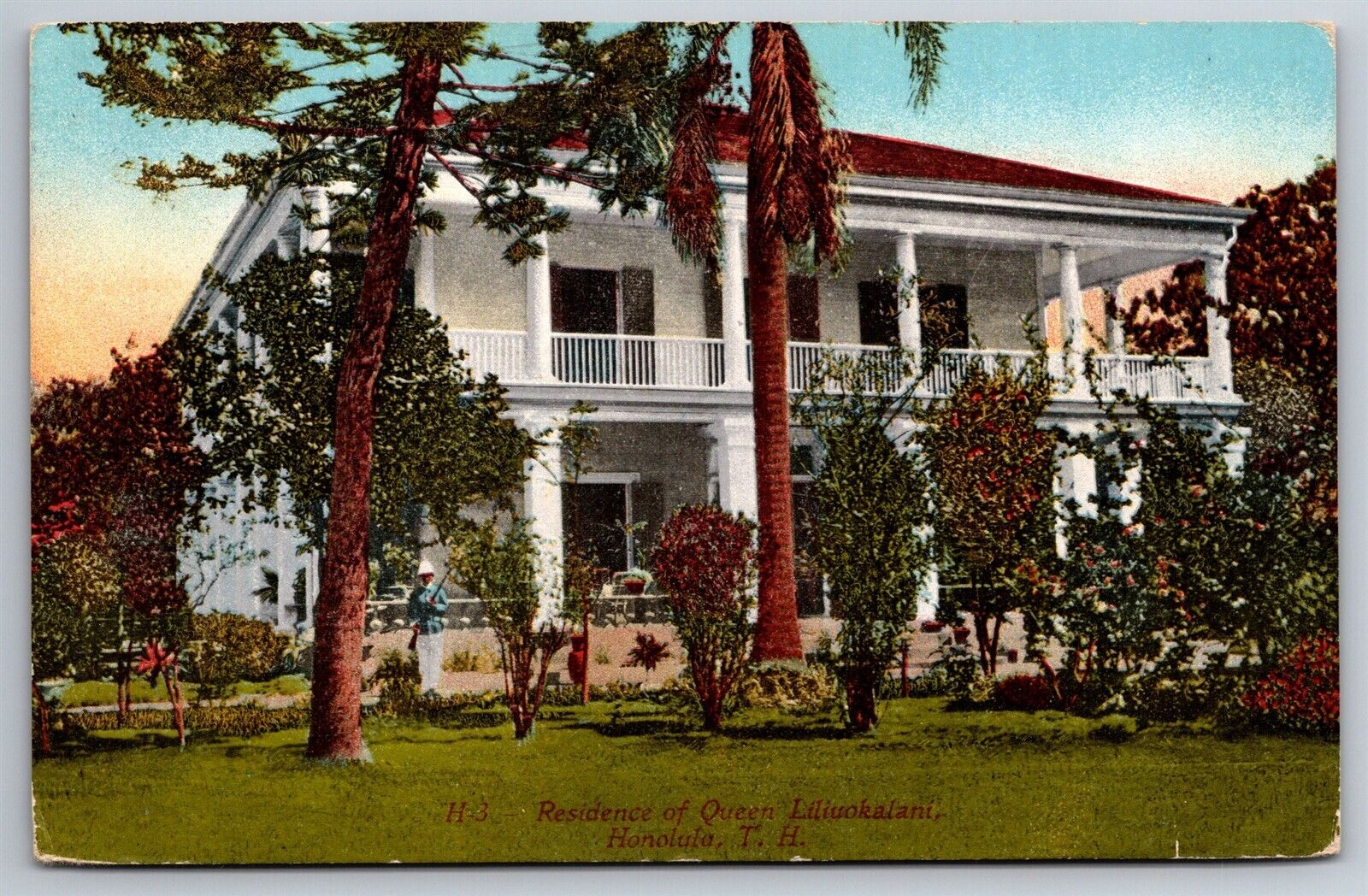 Residence Of Queen Liliuokalani Honolulu TH HI C1920's Postcard P15