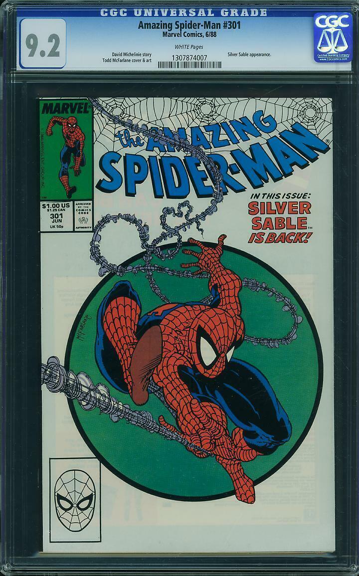 Mavel Amazing Spider-Man #301 Key White Pages CGC 9.2 1307874007