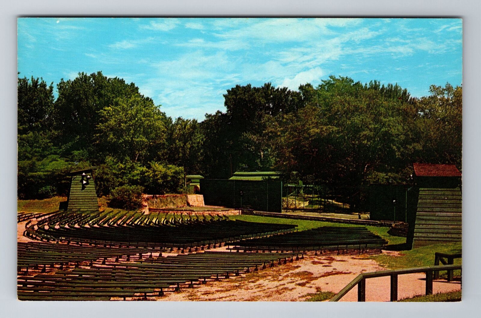 Lincoln's New Salem IL- Illinois, Kelso Hollow Amphitheatre, Vintage Postcard