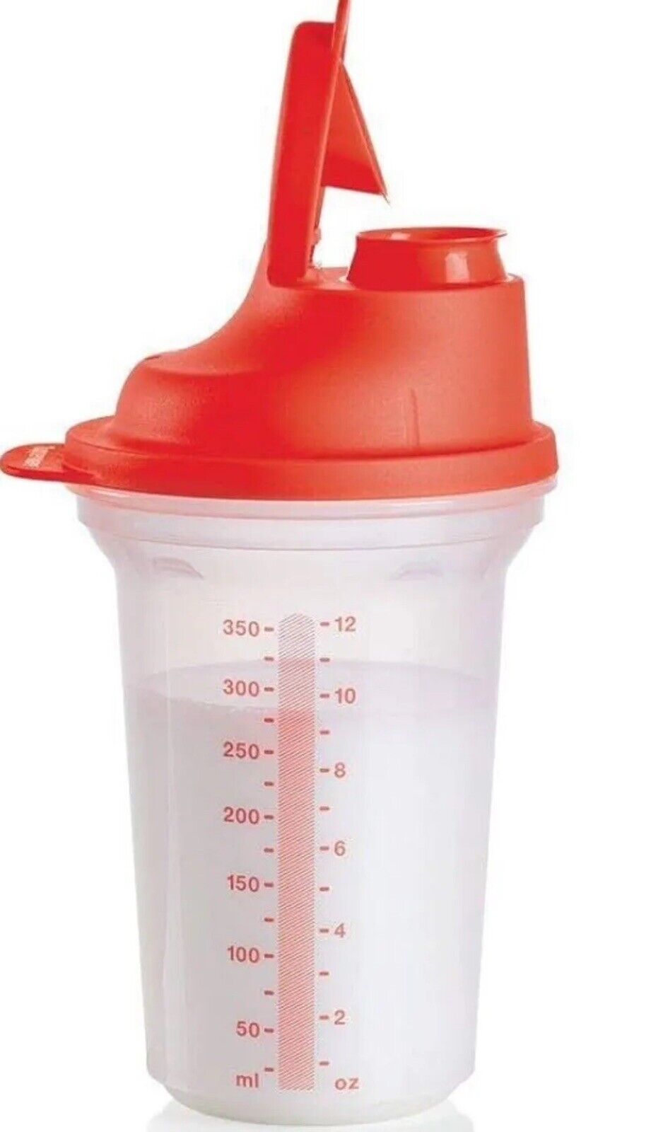 Tupperware EZ Shaker Chil Red / Sheer Quick Shake All In One New 12oz