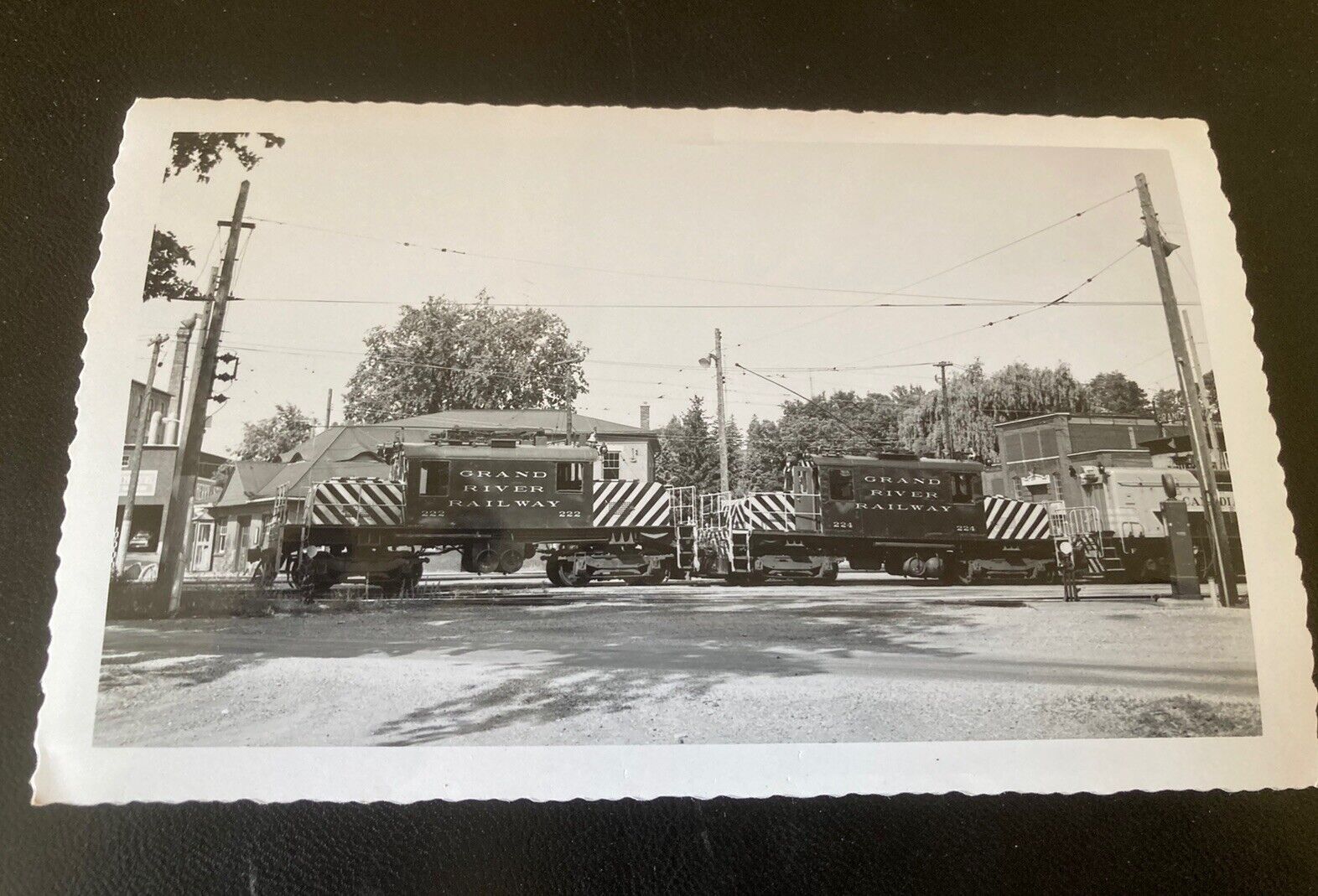 1961 GRR Grand River Railway Railroad Photo  Engines 222 224 Train