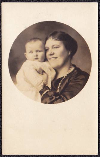 Flora Ruth Phelps 1920s RPPC of Baby & Mother - Portsmouth, NH