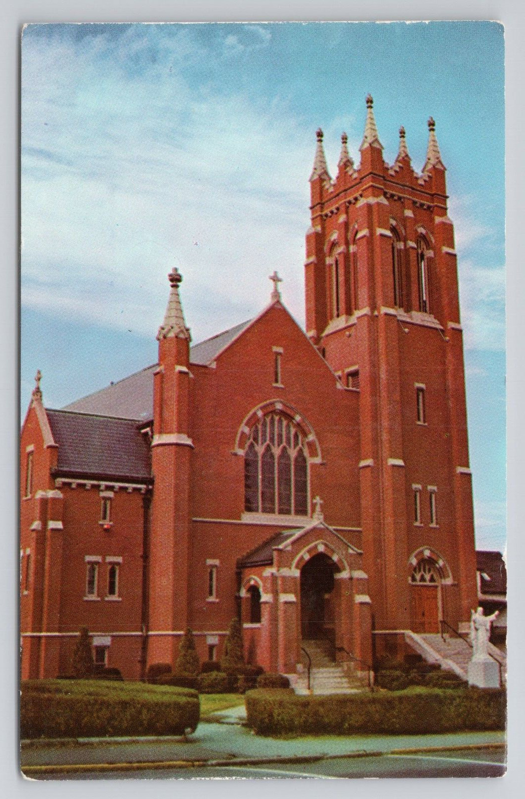 Postcard Sacred Heart Church South Main Street Bradford Massachusetts