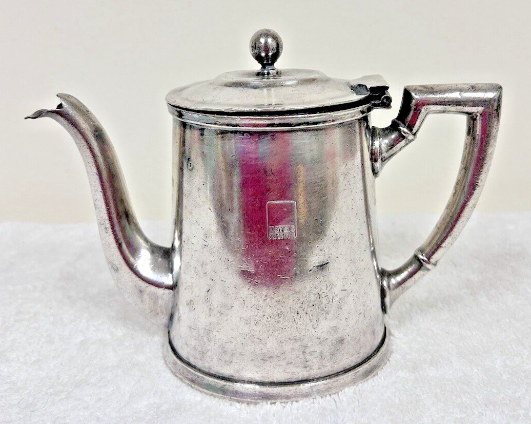 Vintage Hotel Silver Coffee Tea Pot Hoteis Otheon Wolff Prata Co