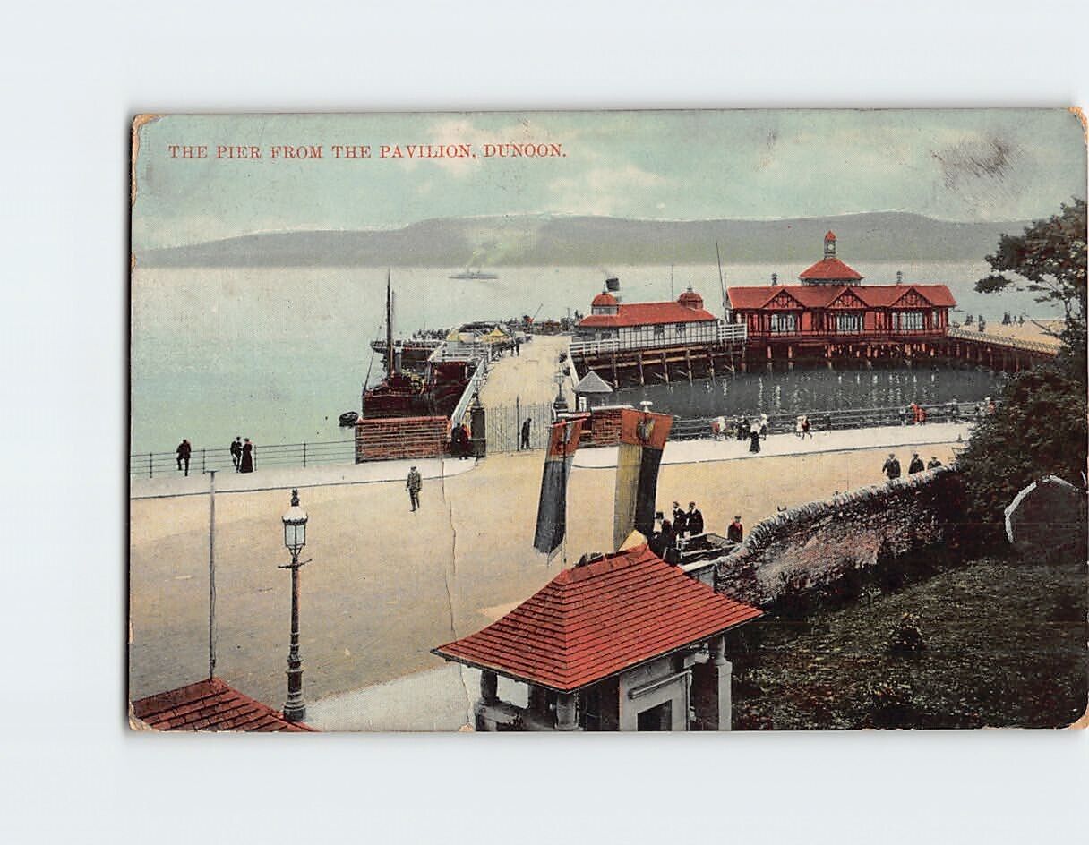 Postcard The Pier From The Pavilion, Dunoon, Scotland