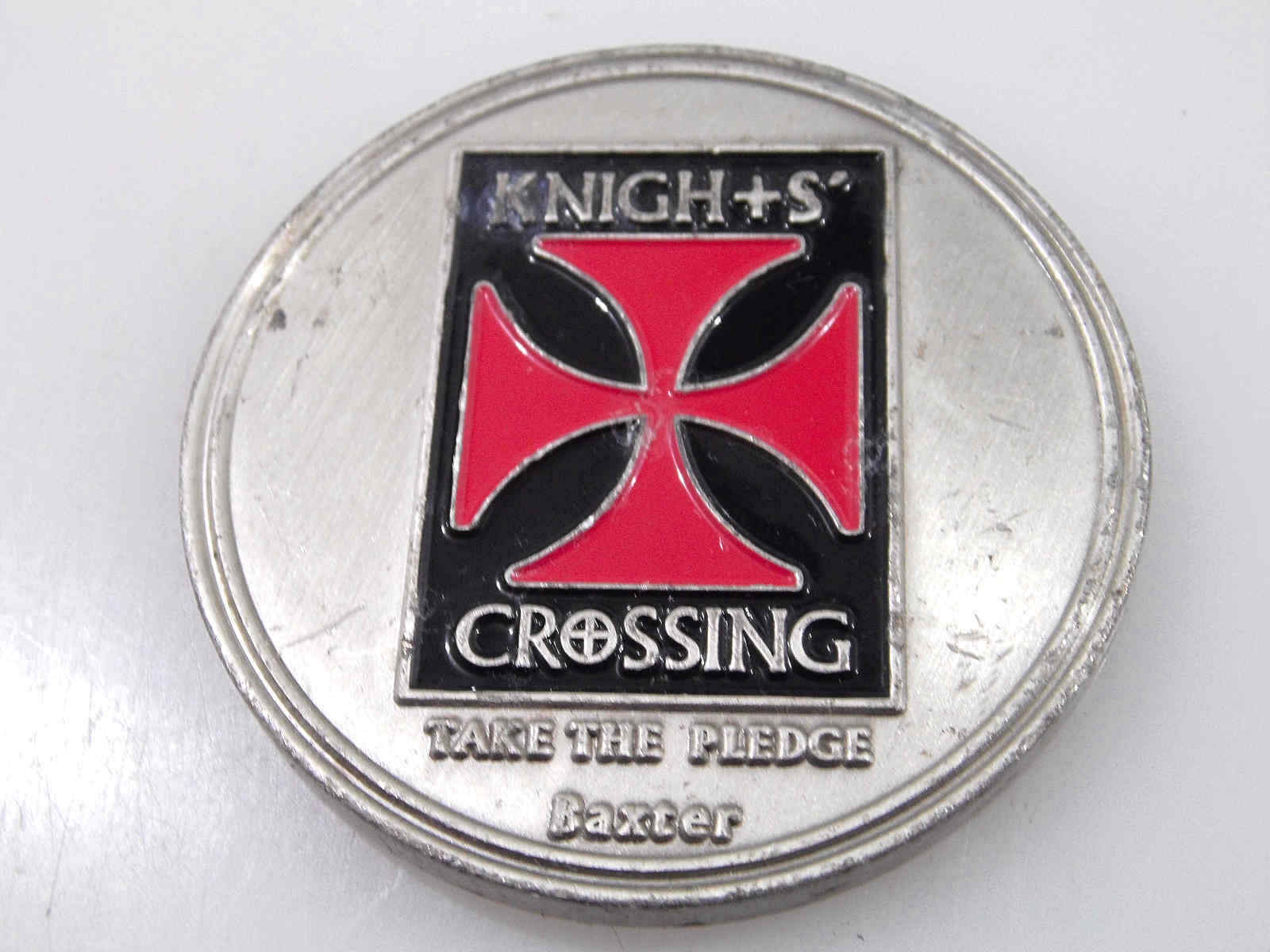 KNIGH TAKE THE PLEDGE BAXTER CHALLENGE COIN