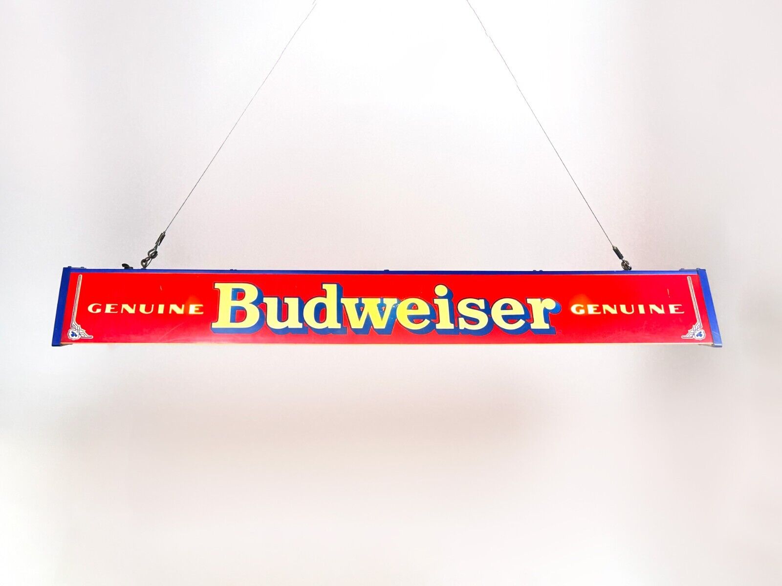 1970s Large Budweiser Beer Pool Table Advertising Hanging Light