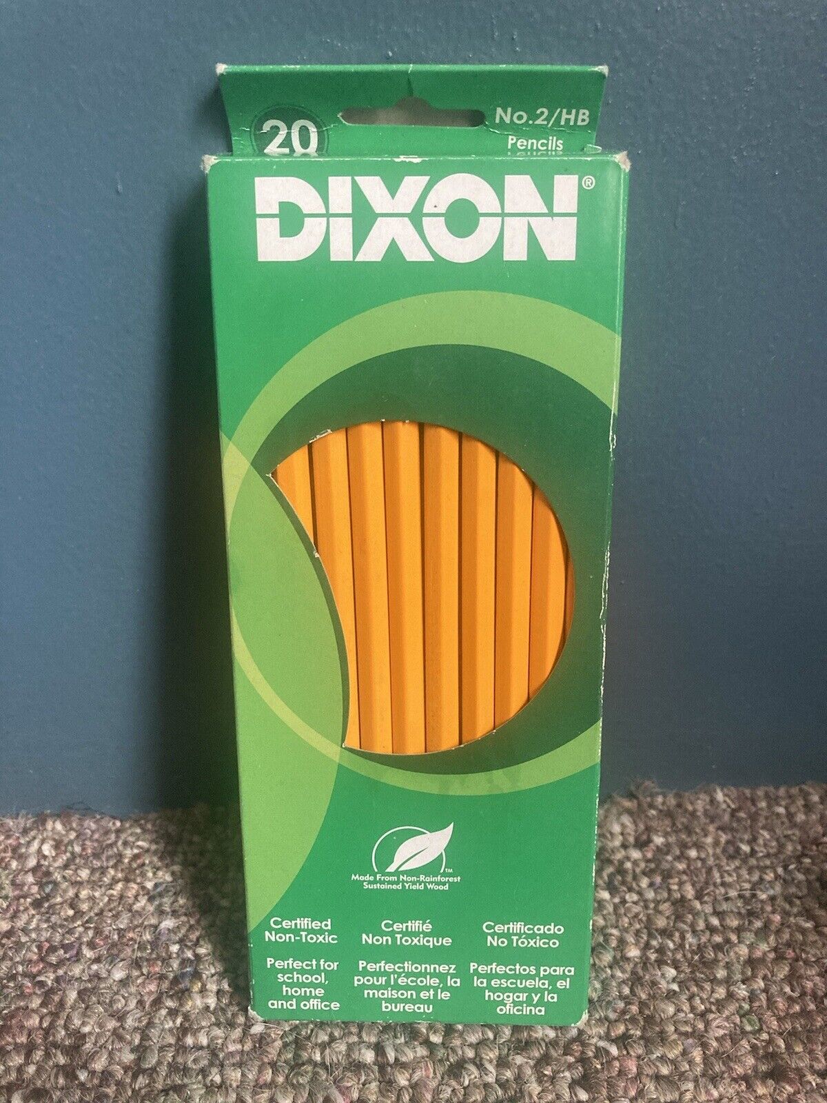 Vintage Dixon Pencils Box of 20 No 2 Yellow New Old Stock