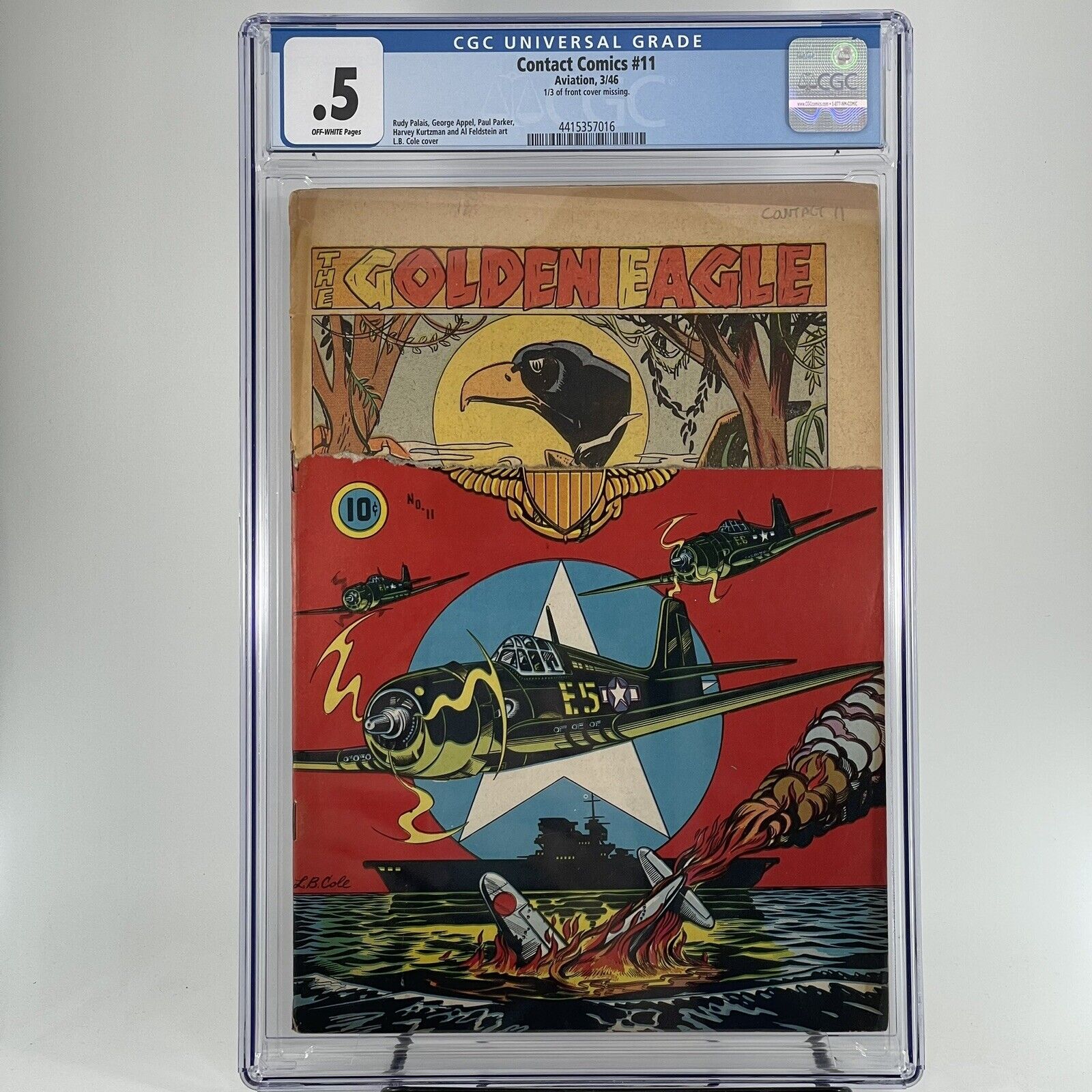 Contact Comics 11 CGC 0.5  (1946) - Golden Age - WWII - L.B.Cole Cover