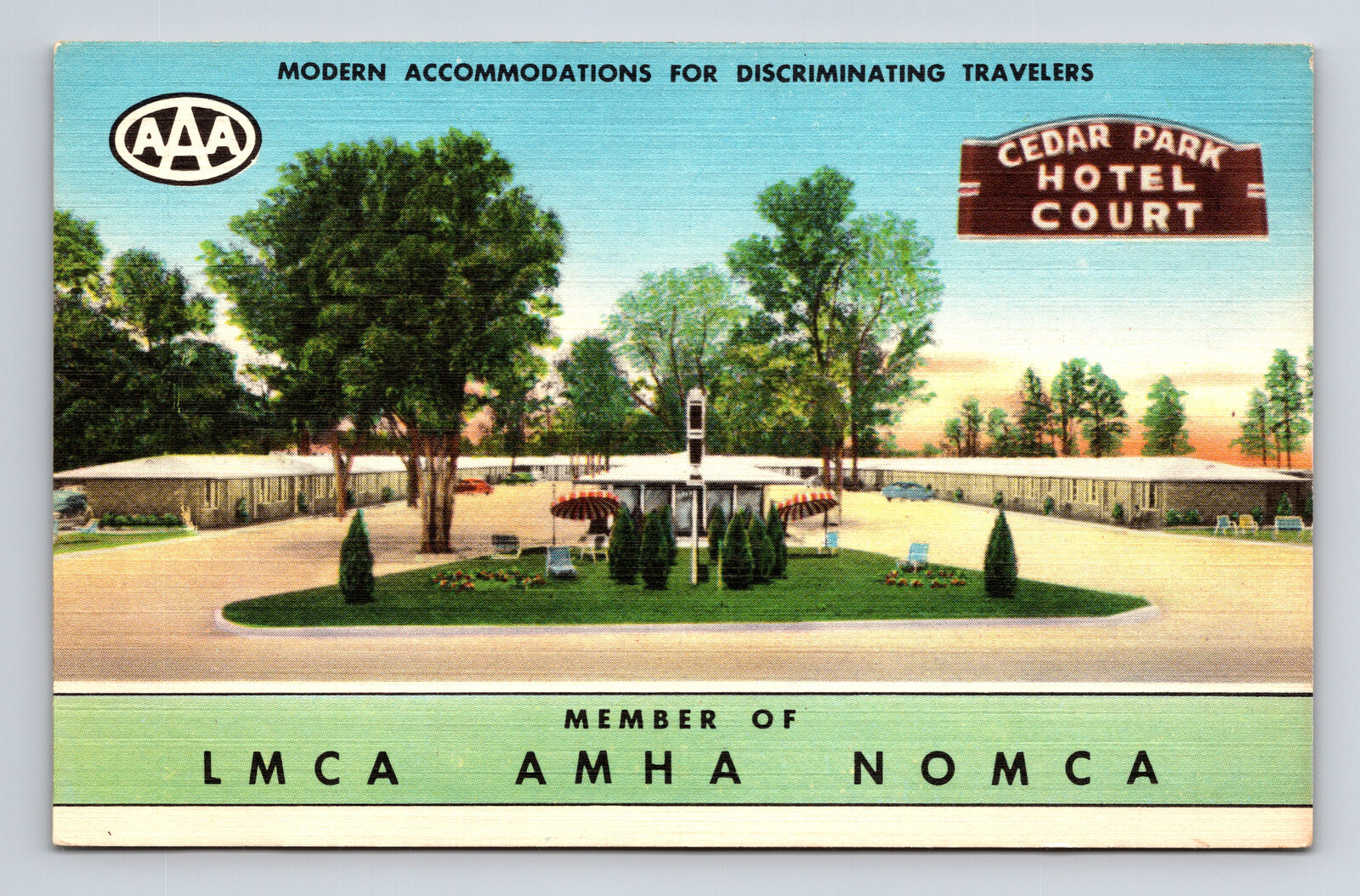 Cedar Park Hotel Court Motel New Orleans Louisiana LA Roadside America Postcard
