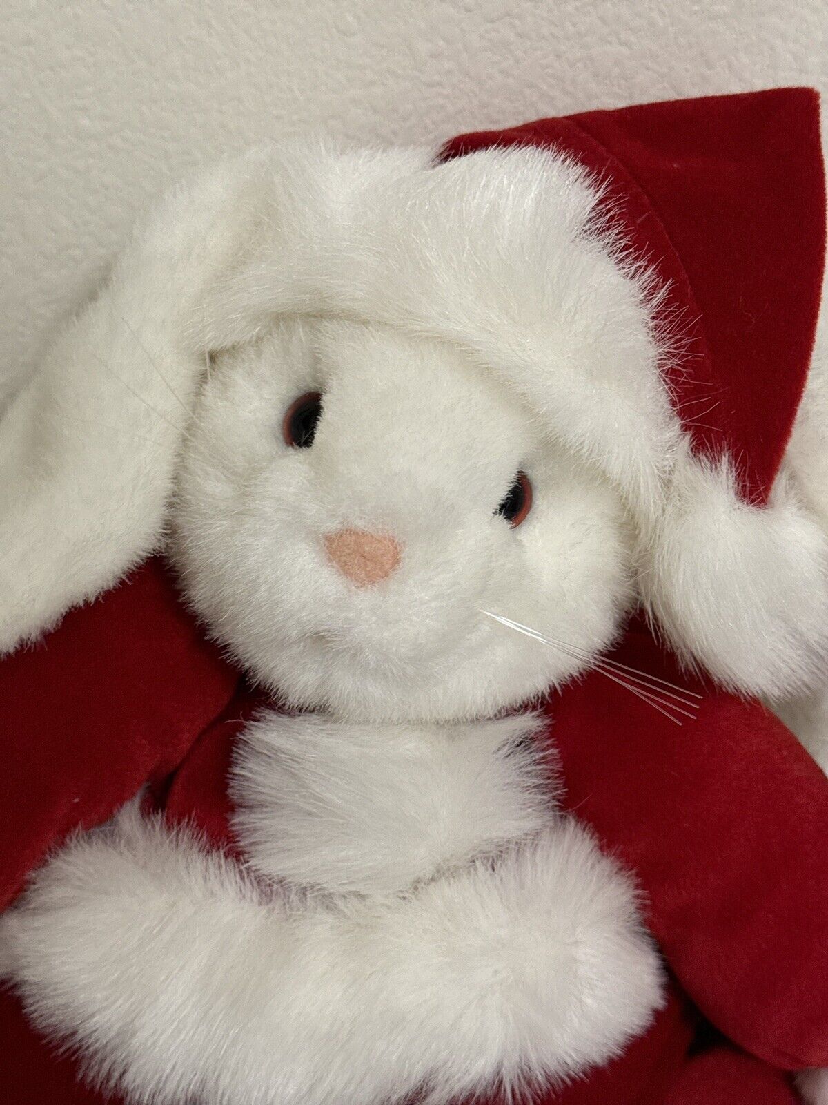 Christmas Flop Ear Santa Bunny Plush Toy