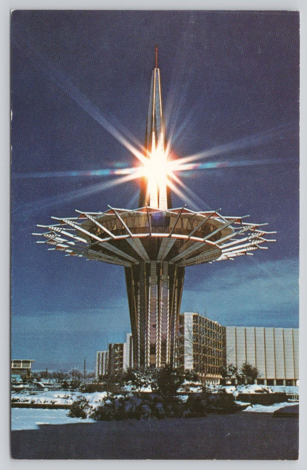 Oral Roberts University Gold-Mirrored Prayer Tower Tulsa Oklahoma VTG Postcard