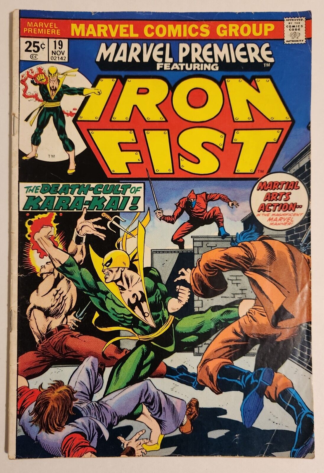 Marvel Premiere #19 (1974) GD/VG Iron Fist 1st App Colleen Wing MVS Intact