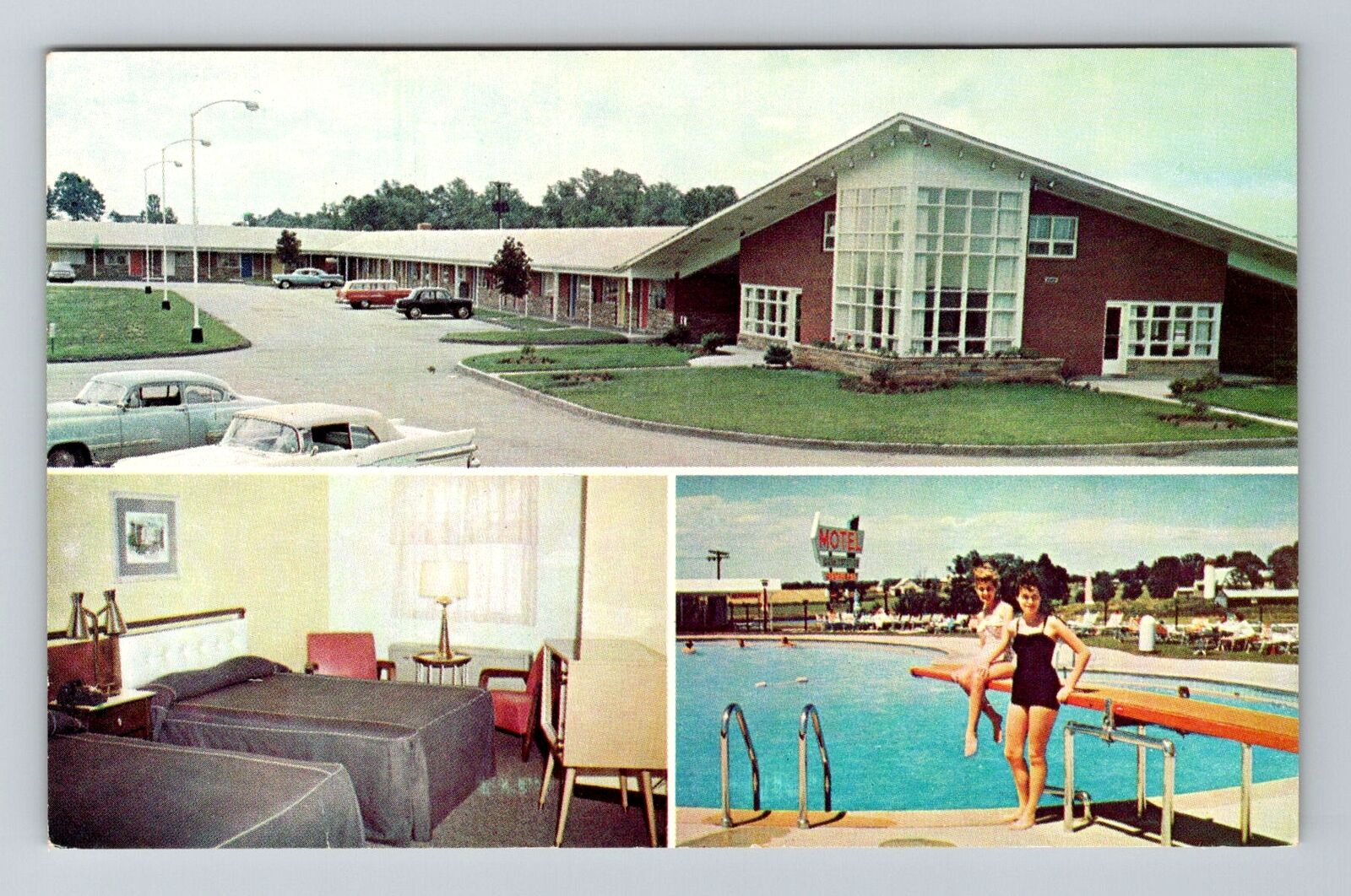 Washington DC-Motel Washington, Advertisement, Pool, Vintage Postcard