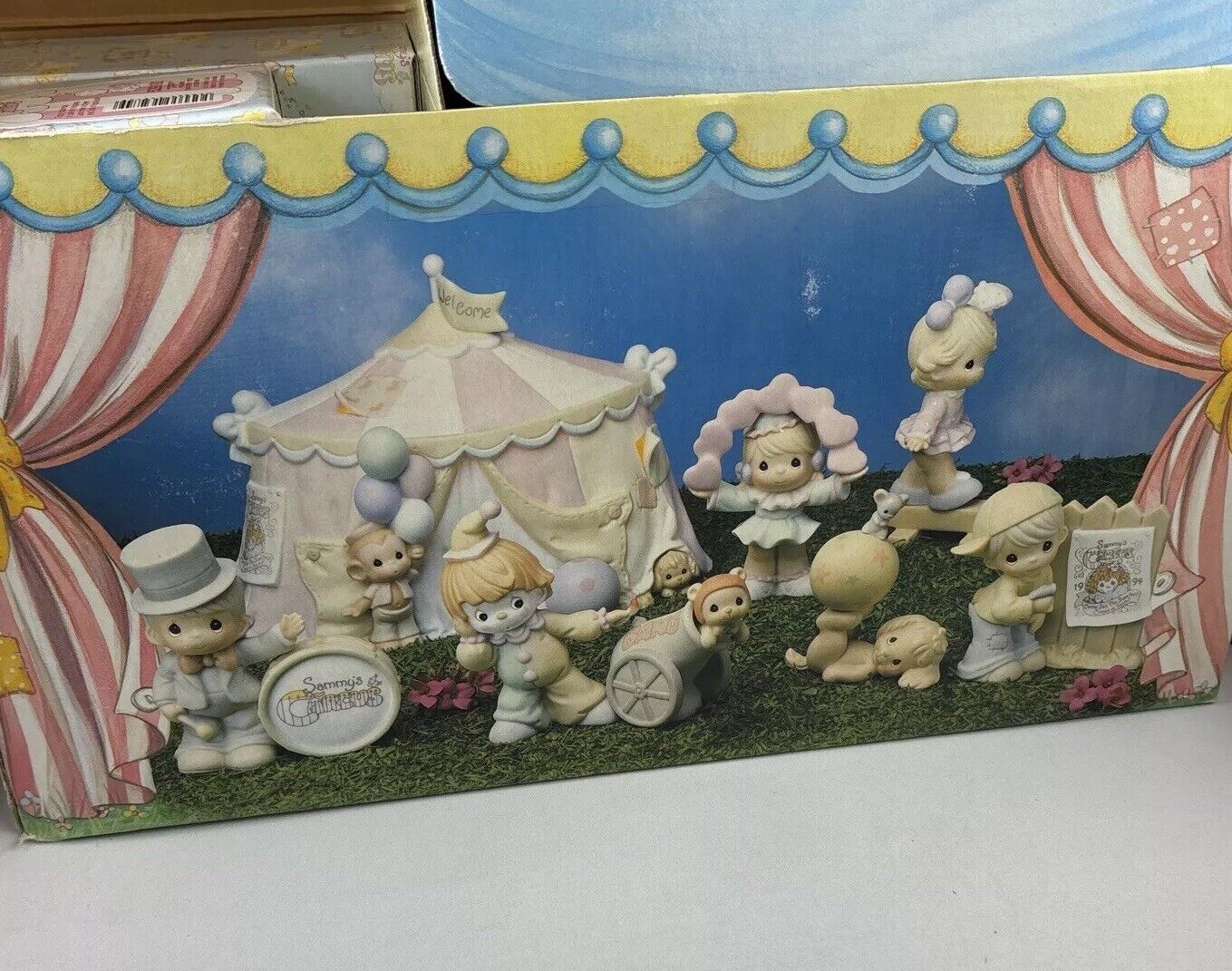 Retired 1994 Precious Moments #604070 Sammy's Circus 7 piece Set New in box