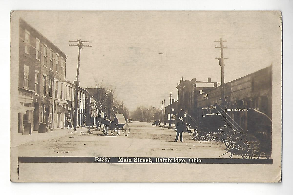 1920 Main Street, Bainbridge, Ohio RPPC