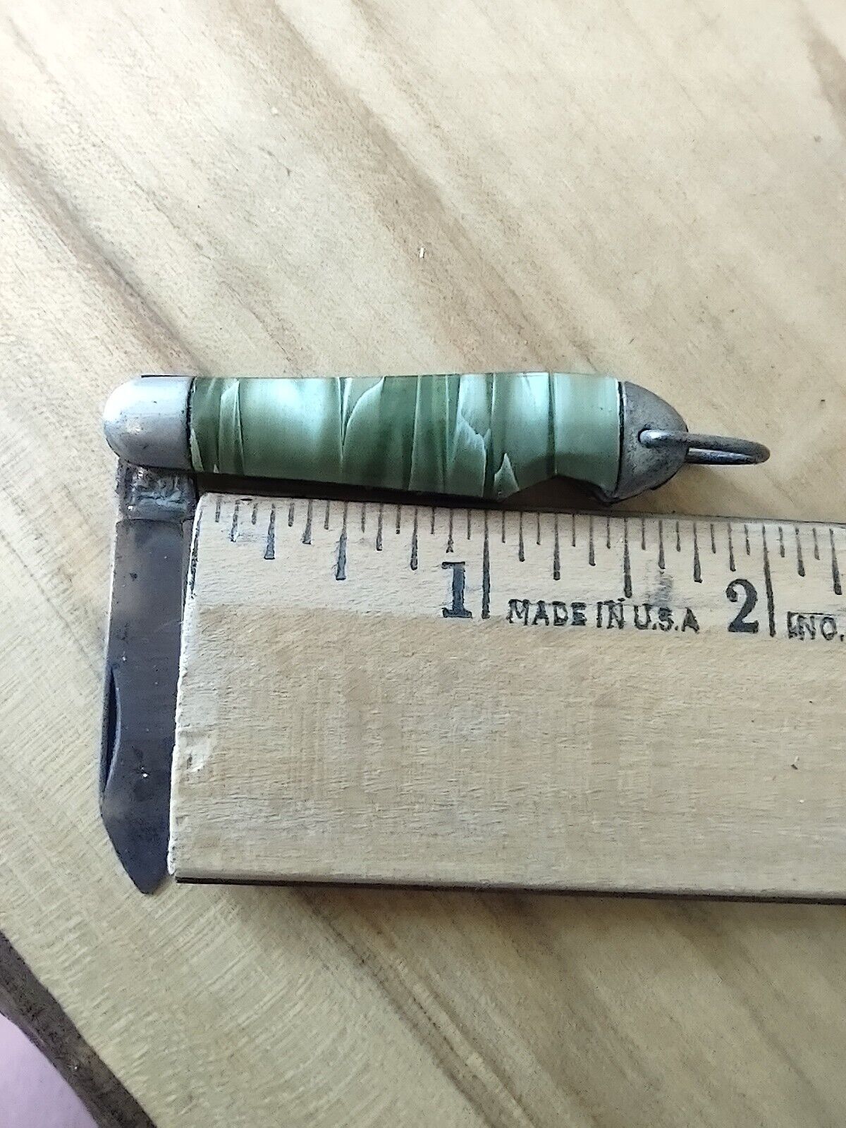 Vintage Small Green Pocket Knife