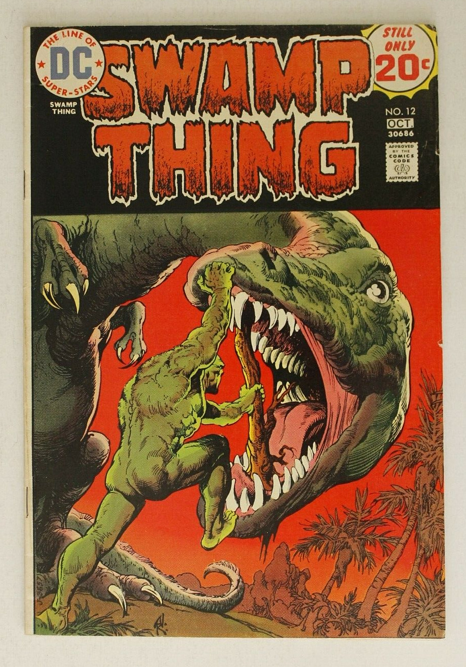 SWAMP THING # 12     DC COMICS   BRONZE AGE 1974   T-REX COVER