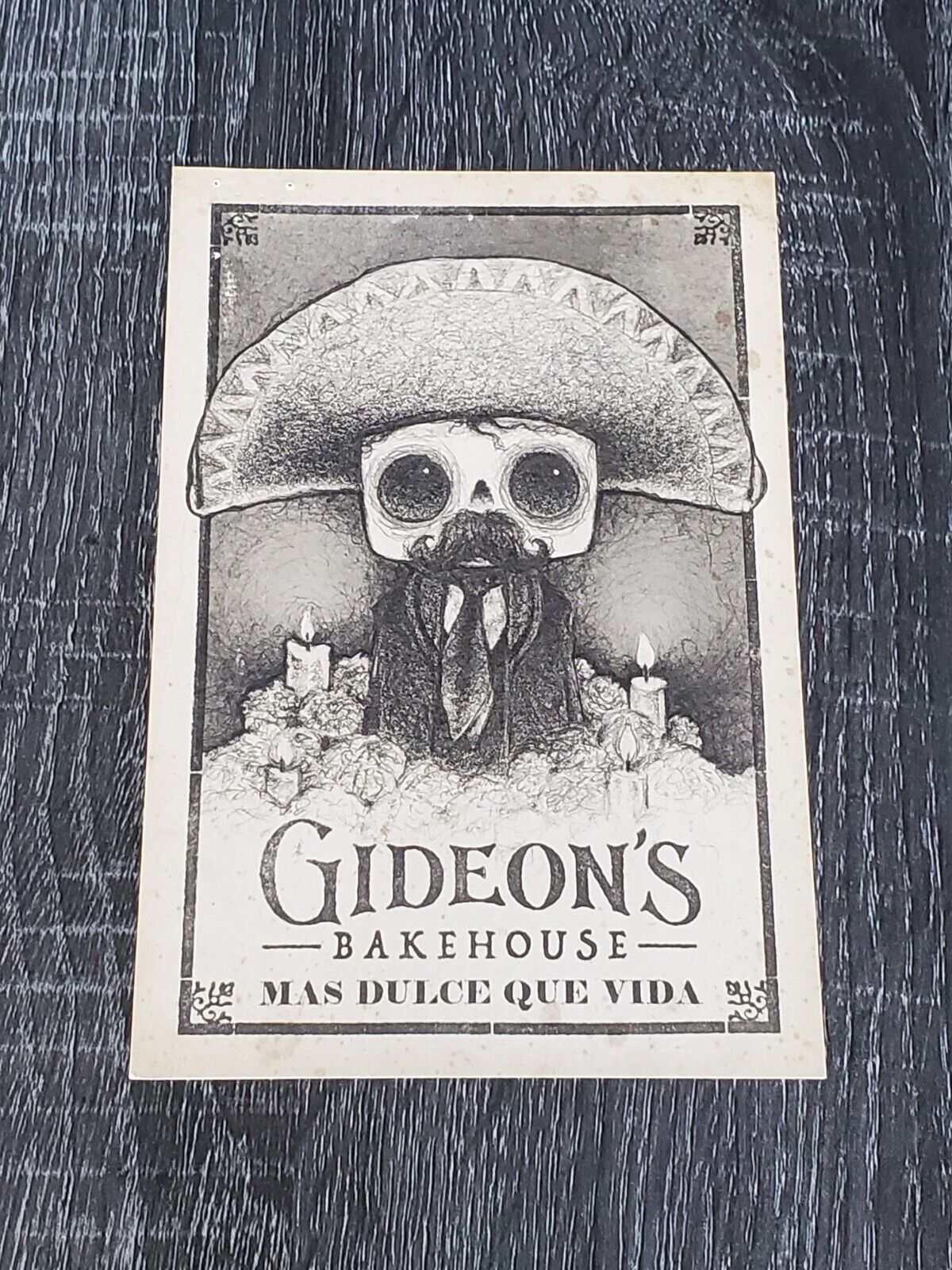 Gideon's Bakehouse Menu Art Card- November 2021- Jose Calacas 