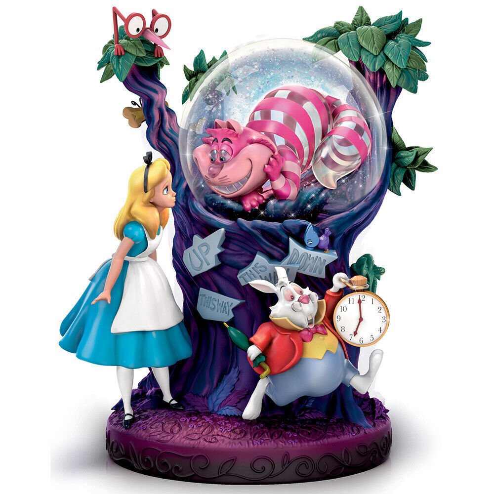 Disney Alice In Wonderland Illuminated Musical Glitter Globe Bradford Exchange