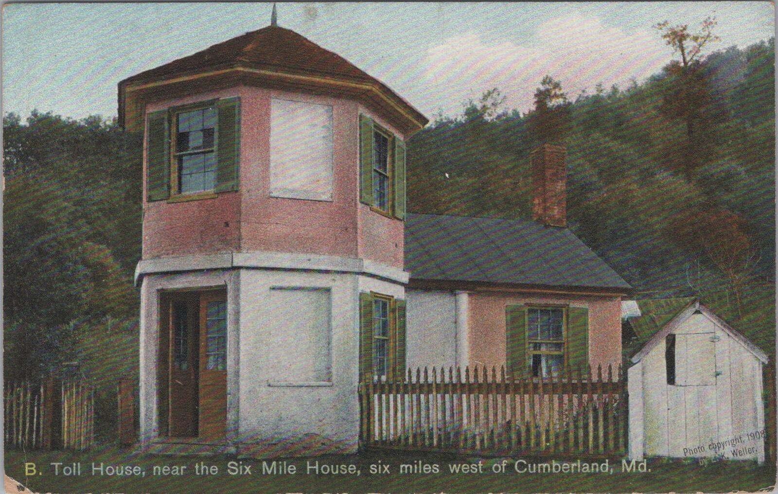 Toll House near the Six Mile House Cumberland Maryland Postcard