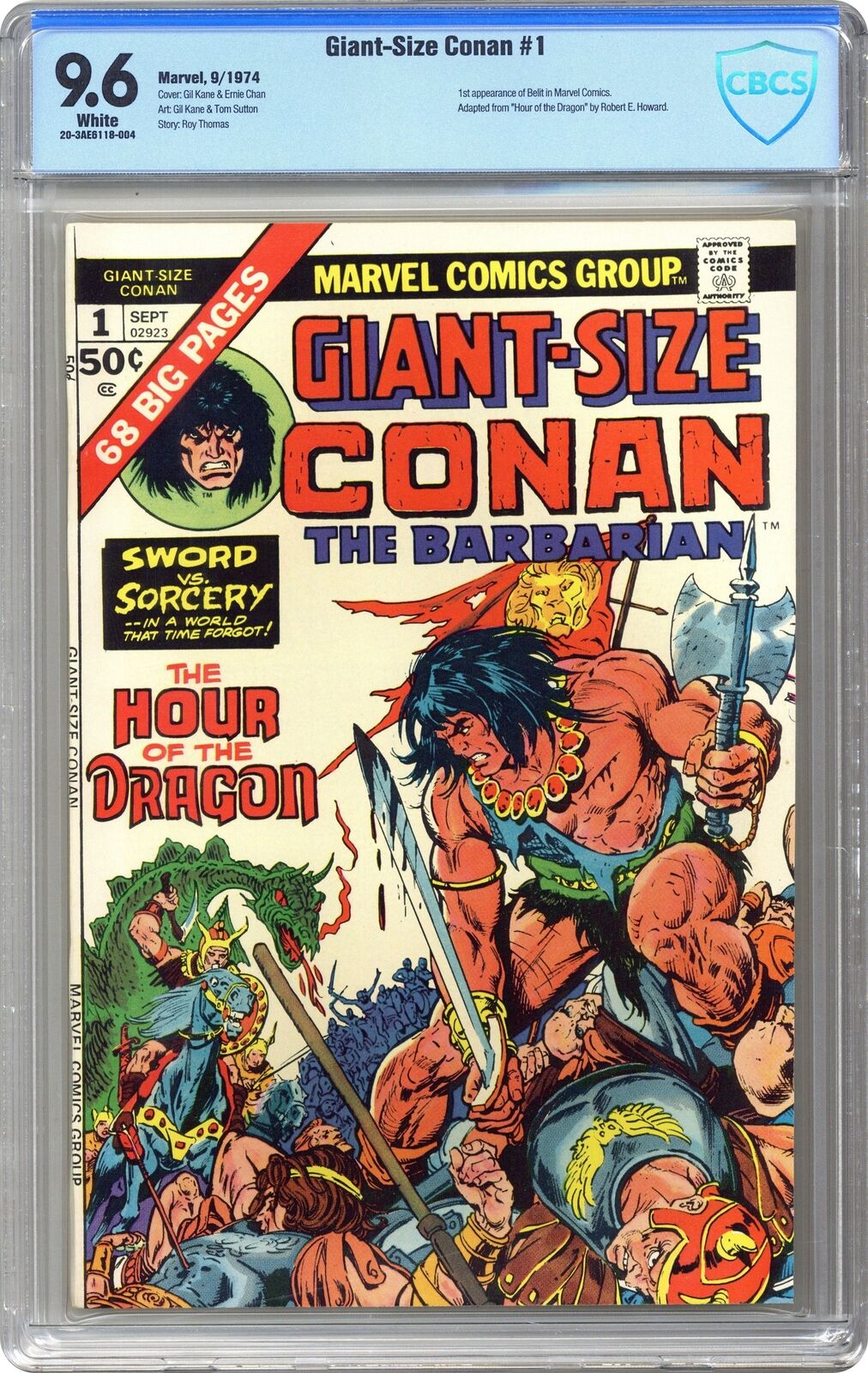 Giant Size Conan #1 CBCS 9.6 1974 20-3AE6118-004