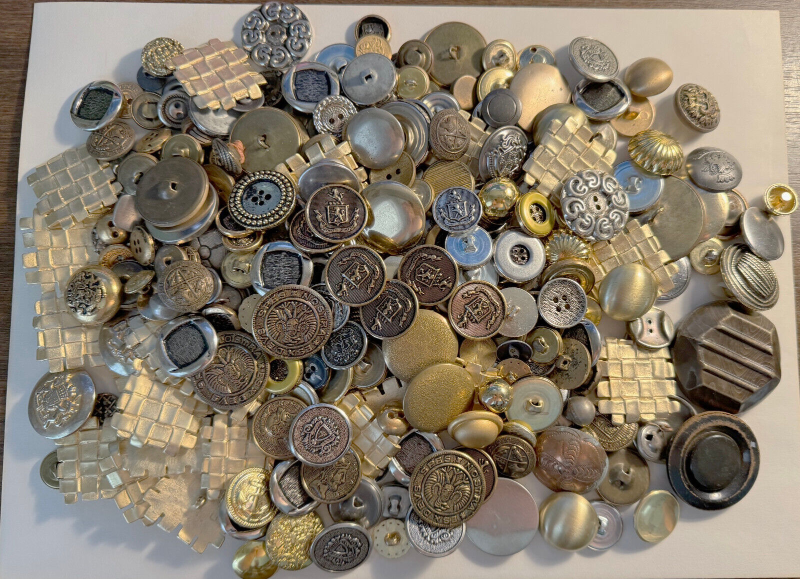 Large Lot of Misc. Vintage Metal Buttons