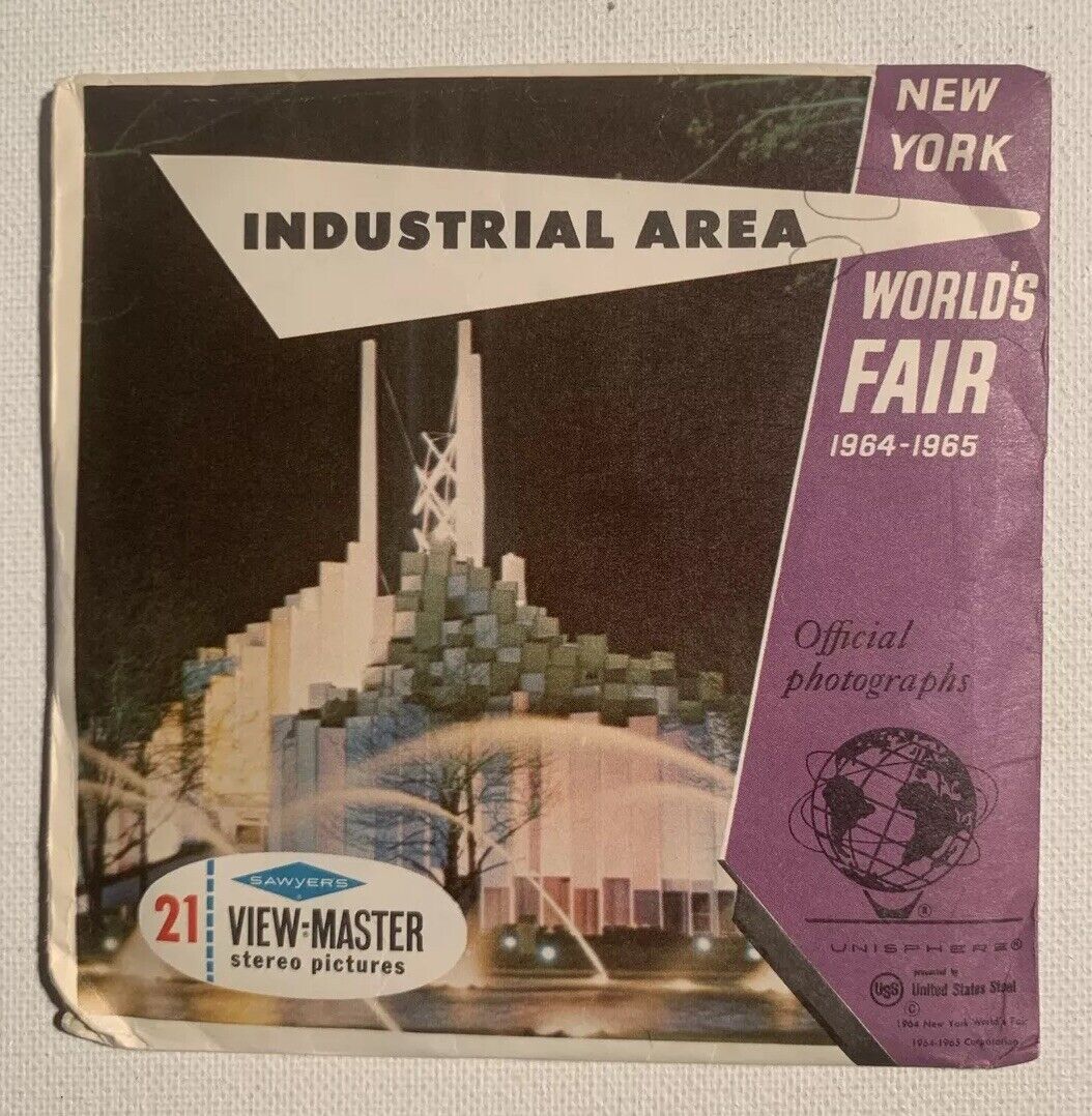 View-Master NEW YORK WORLD\'S FAIR Industrial Area - A675 - 3 Reel Set (V2)