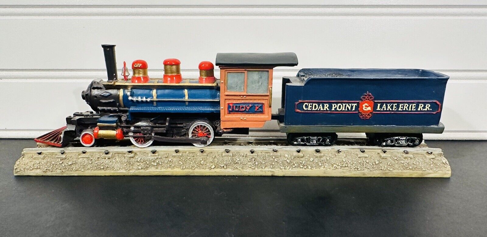 Vintage Cedar Point & Lake Erie Railroad 10 Inch Resin  “JUDY K” Train