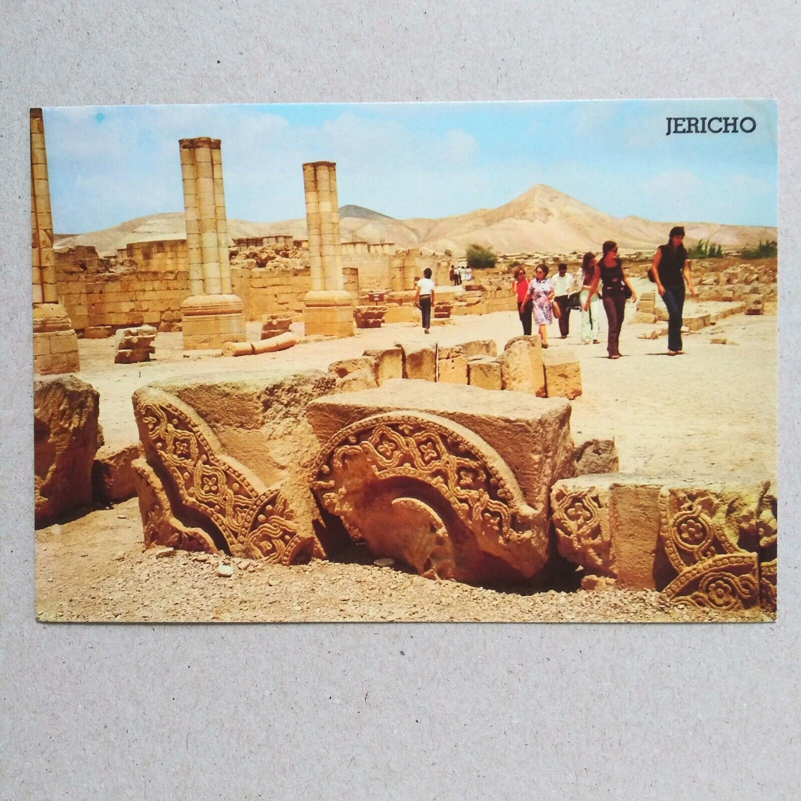 Hisham's Palace Near Jericho Postcard Ruins Vintage Continental Chrome