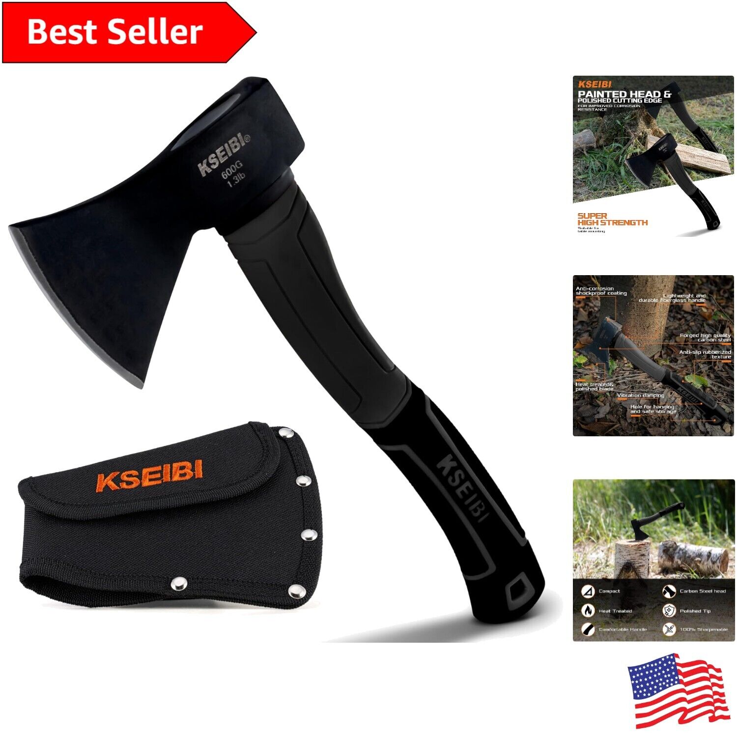 Durable Forged Steel Wood Splitting Hatchet for Efficient Outdoor Chopping