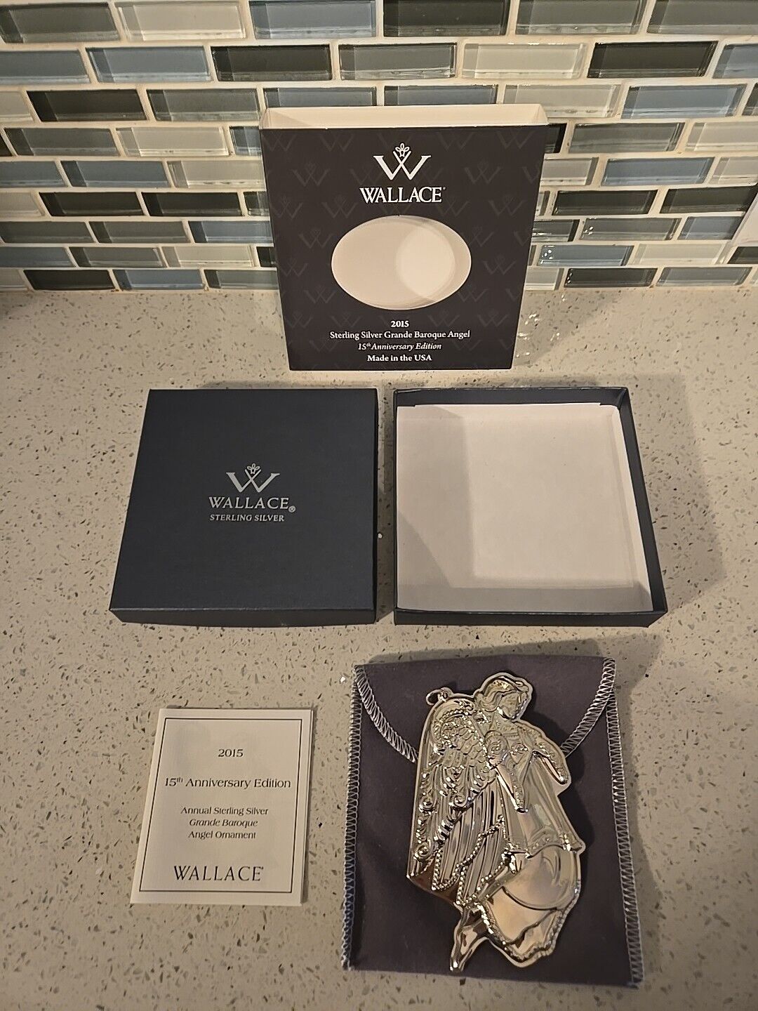 2015 Wallace Grande Baroque Angel Sterling Silver 15th Anniversary Edition W/Box