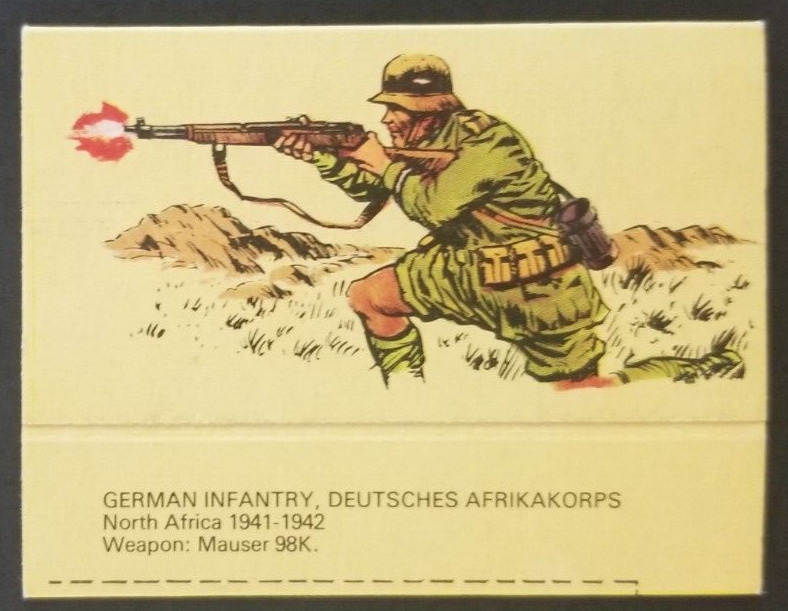 German Infantry Soldier 1980's Military Barratt EMPTY Candy Box Card (NM)