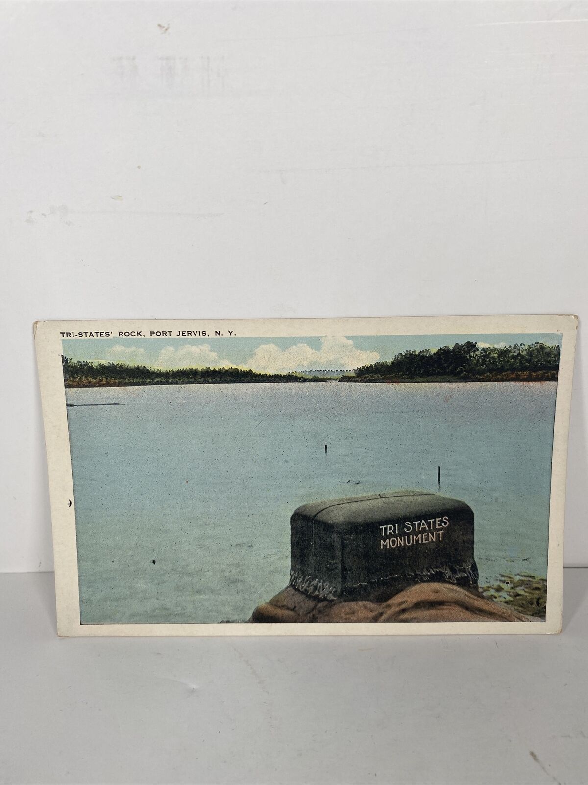 VTG Postcard Tri-states’ Rock, Port Jervis, N. Y. Unposted Pub. By J. Ruben