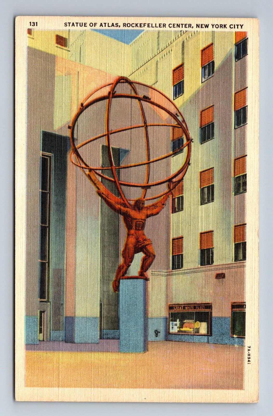 Statue of Atlas Rockefeller Center New York City NY Postcard