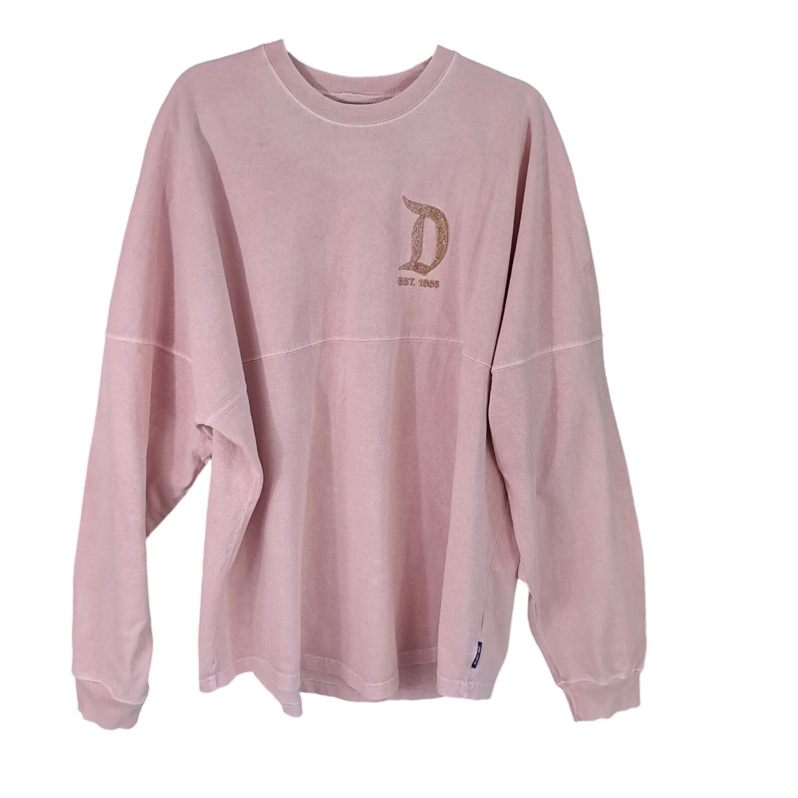 Disney Parks Rose Gold Glitter Pink Spirit Jersey Dysneyland Size XL