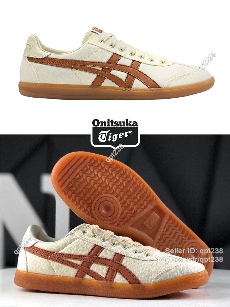 Unisex Onitsuka Tiger Tokuten Running Shoes Cream/Caramel Sneakers 1183A862-200