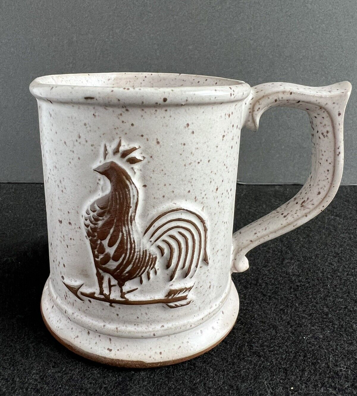 Weathervane Tankard Rooster Mug Stoneware Handmade Goss Made In Vermont USA