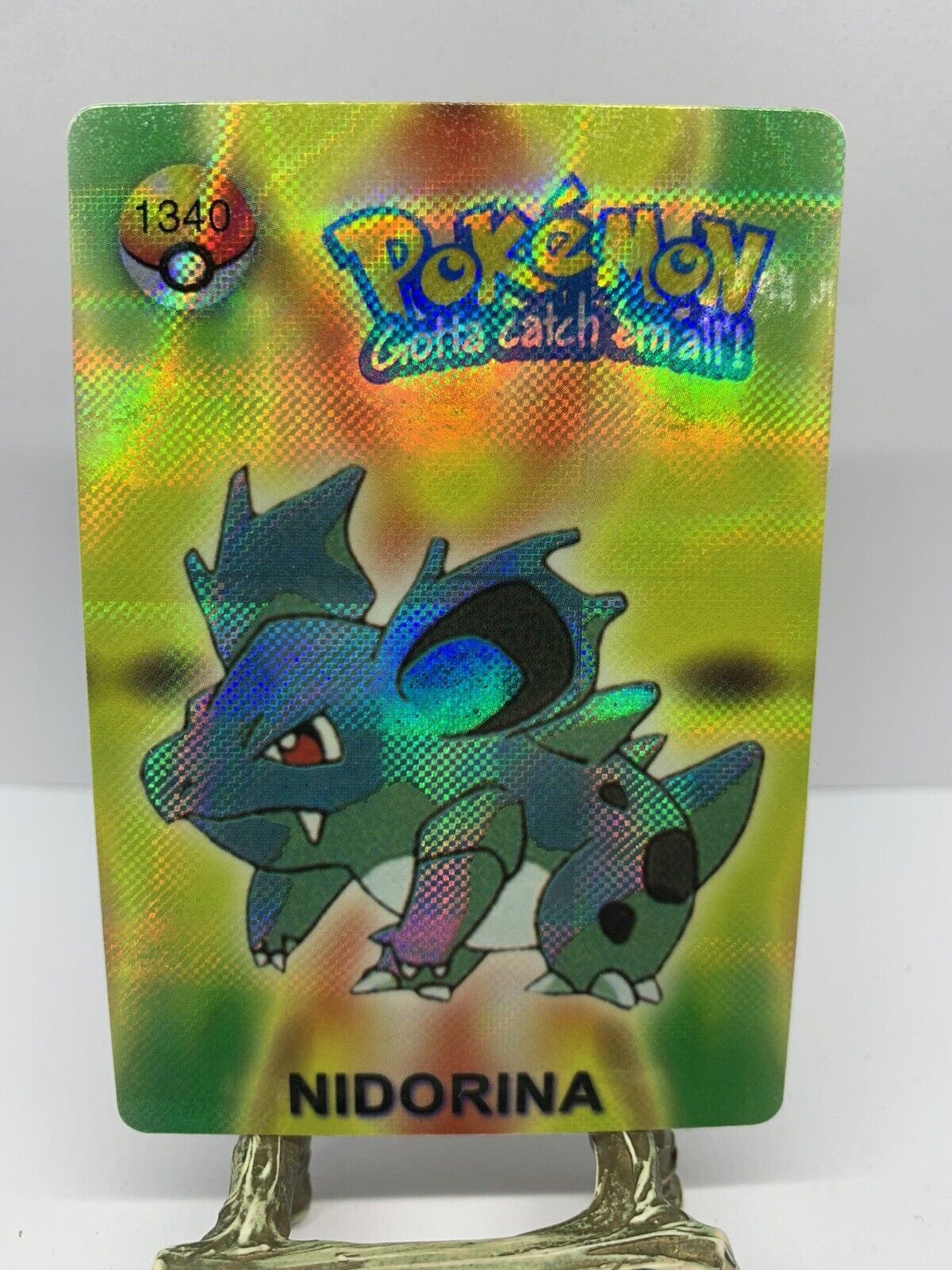 Nidorina 1340 Vintage Pokémon Holo Prism Sticker Card