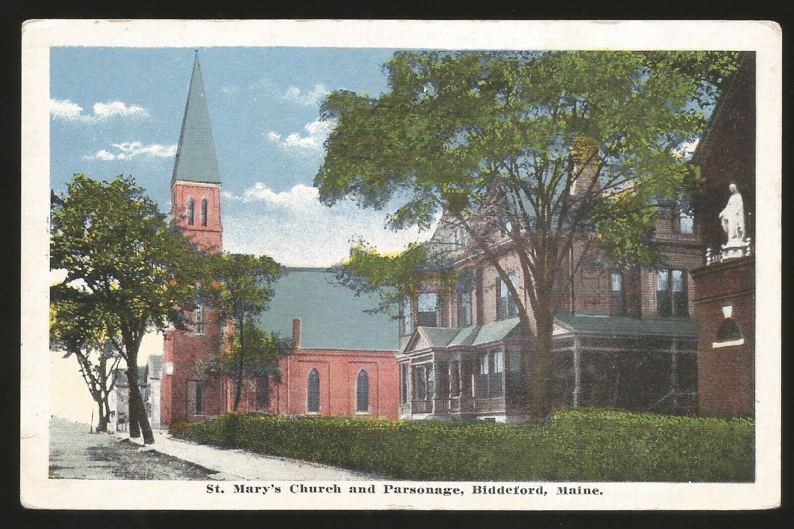 BIDDEFORD, ME - c1910-15 St. Mary\'s Church and Parsonage