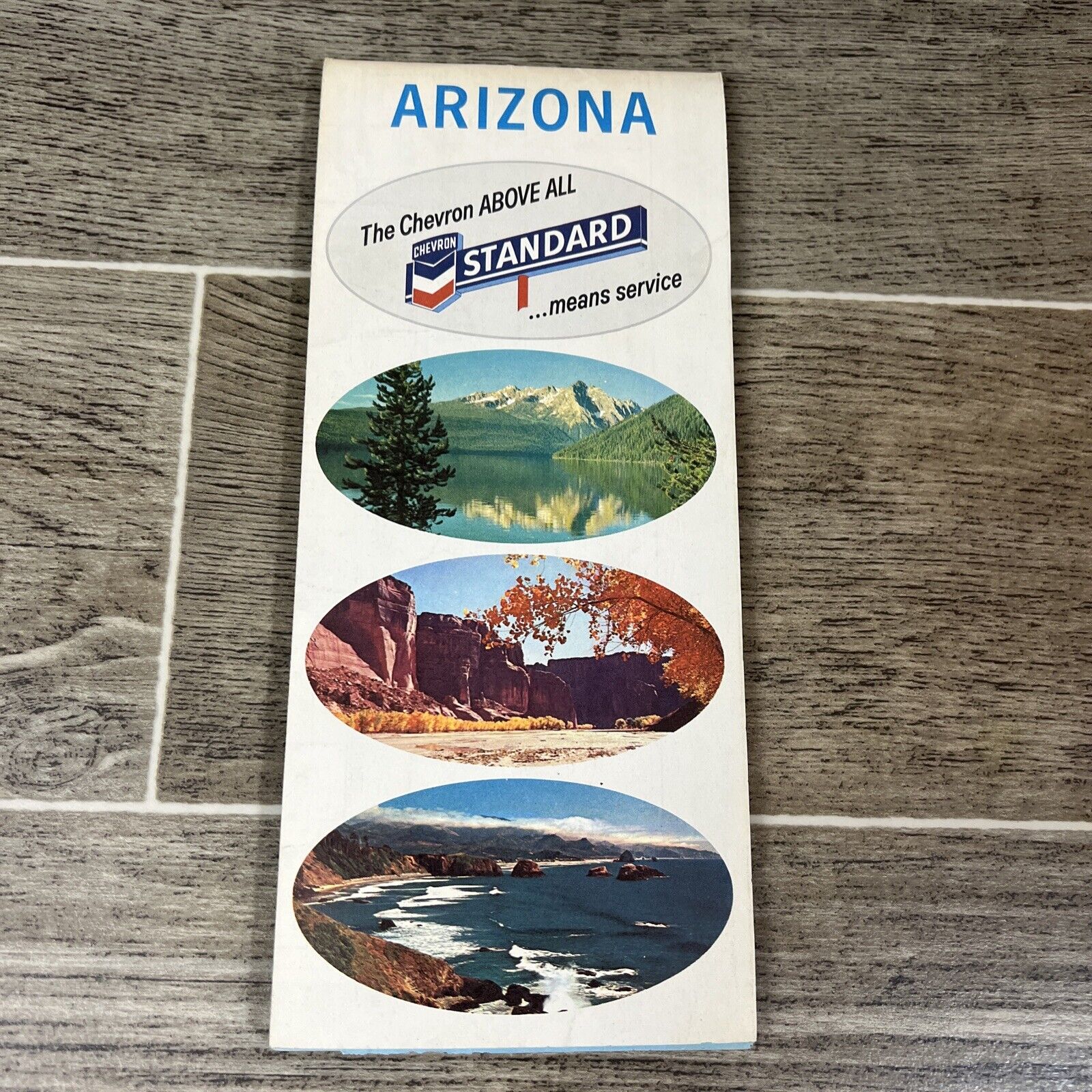 1967 CHEVRON OIL COMPANY Road Map PHOENIX Arizona Mesa Tempe Scottsdale Glendale