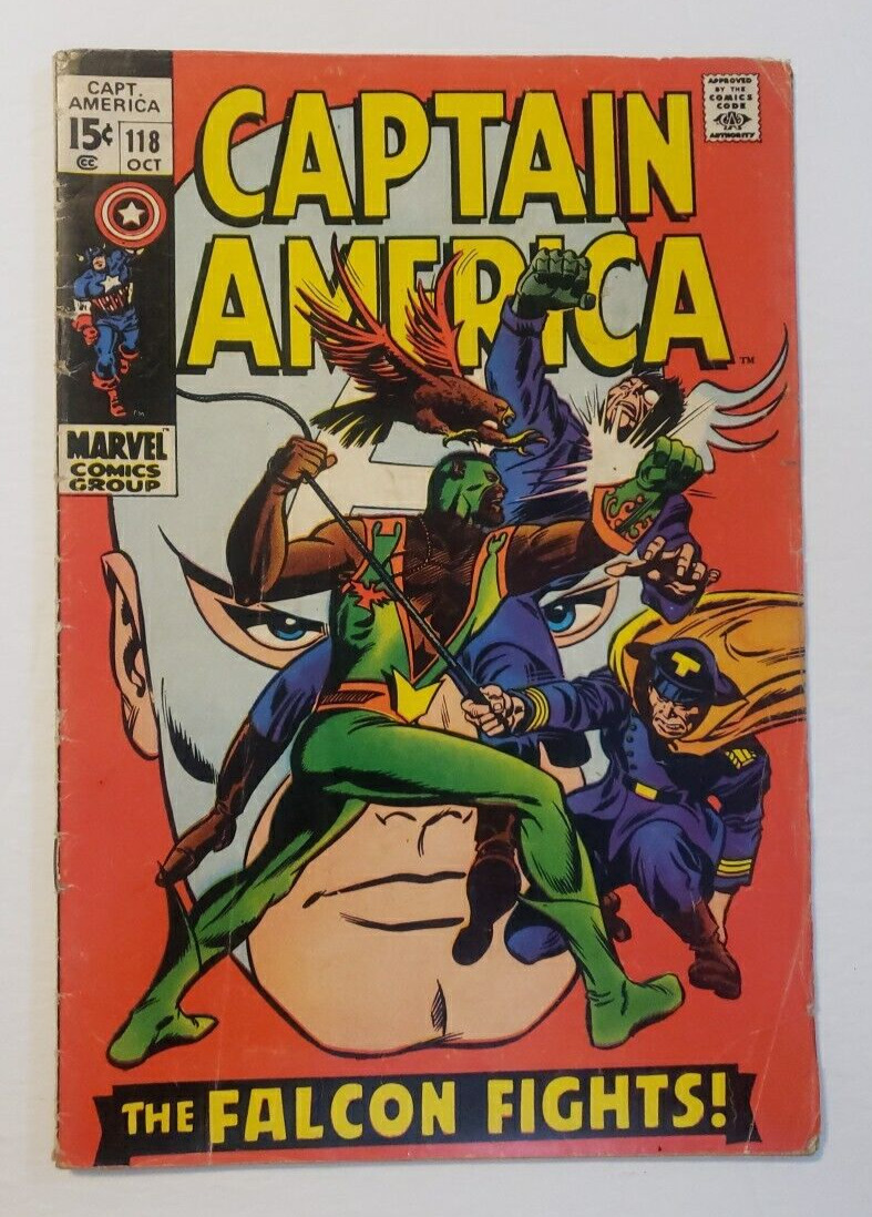 Captain America #118 - 2nd Appearance Falcon Red Skull Marvel 1969 