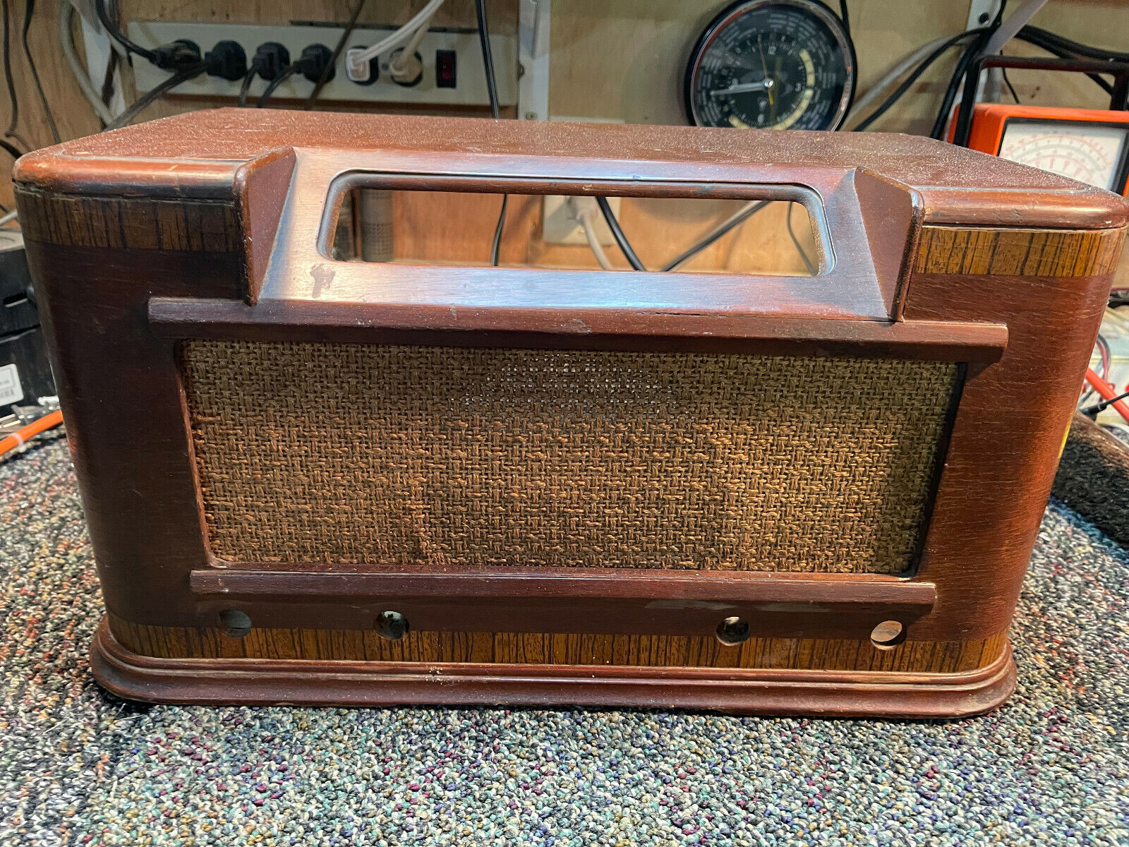 1946 Echophone Hallicrafters Model EC-600 Wood Radio Cabinet
