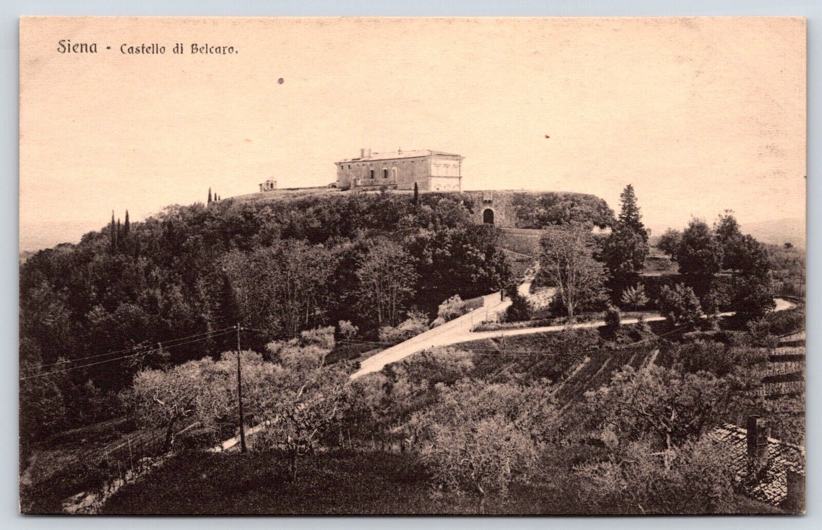 Vintage Postcard Siena Italy Castello Di Belcaro